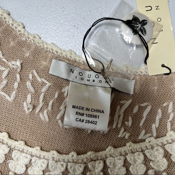 Nougat London Tan Linen & Cotten Knit Dress NWT - Picture 6 of 6